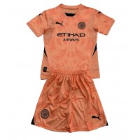 Camiseta Manchester City Portero Segunda Equipación Replica 2024-25 para niños mangas cortas (+ Pantalones cortos)